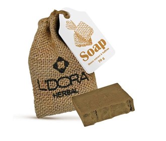 Herbal soap containing honey and saffron extract Ledura Herbal 70 grams