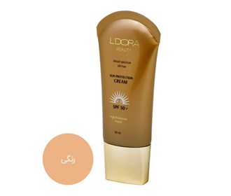Colored and fat-free SPF50 ledora sunscreen cream 50 ml